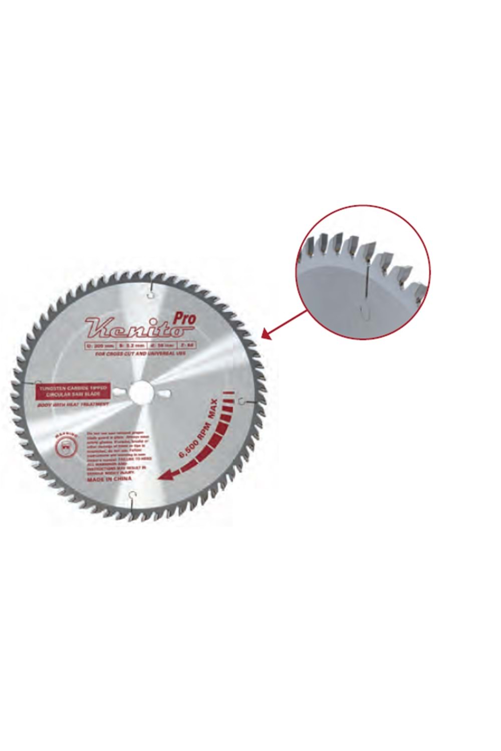 UGR DAİRE TESTERE (AHŞAP) 250*30*3,2*2,2 MM 80 DİŞ
