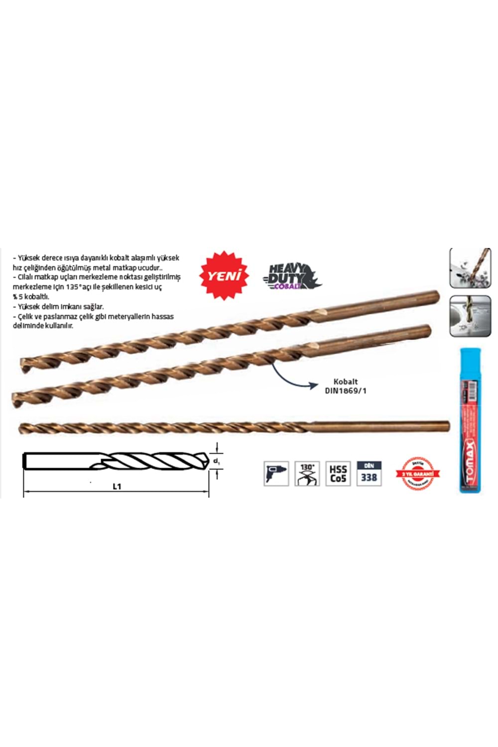 HSS 10 MM EXTRA UZUN MATKAP UCU
