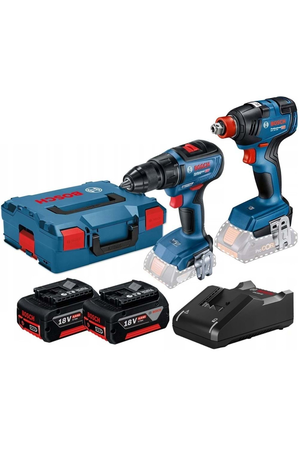 BOSCH GSR 18V-50+GDX 18V-200 (2*4,0 AH) 2 Lİ SET