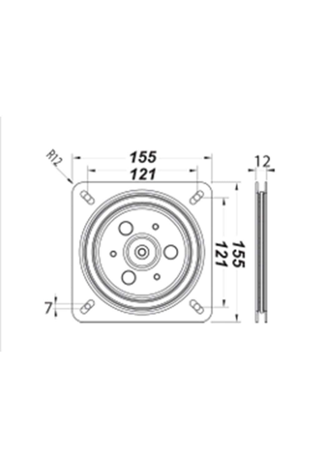 ALBATUR 142-0061-1220 DÖNER TABLA MEKANİZMASI SİYAH