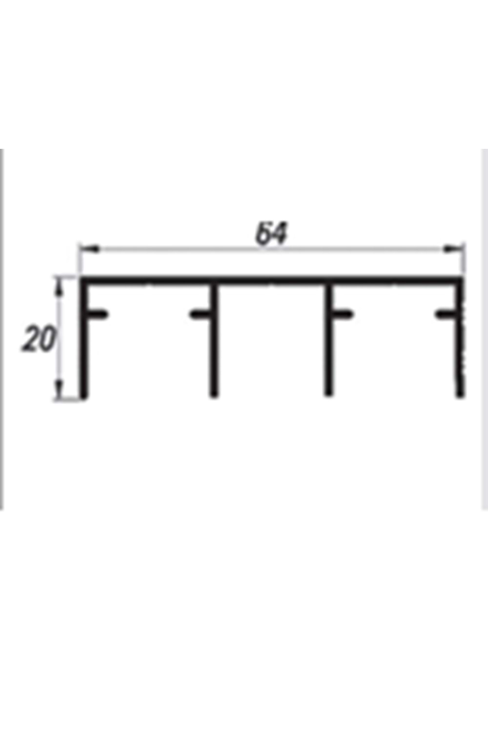 ALBATUR MULTİLİNE 7030 150-7106-1410-3000 SÜRME KAPAK ÜST RAYI 3 MT