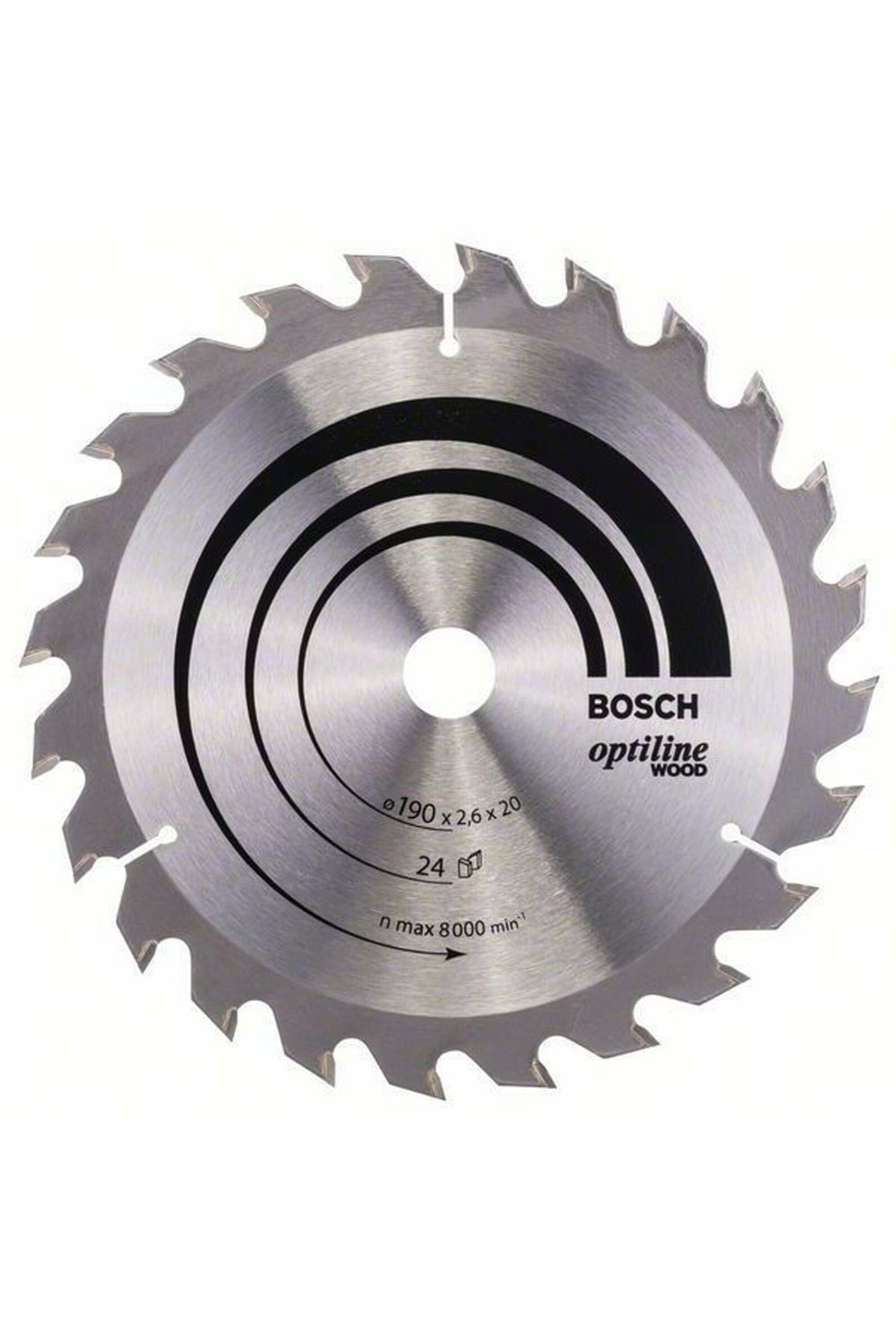 BOSCH OPTİLİNE WOOD DAİRE TESTERE 190*20/16 MM 24 DİŞ