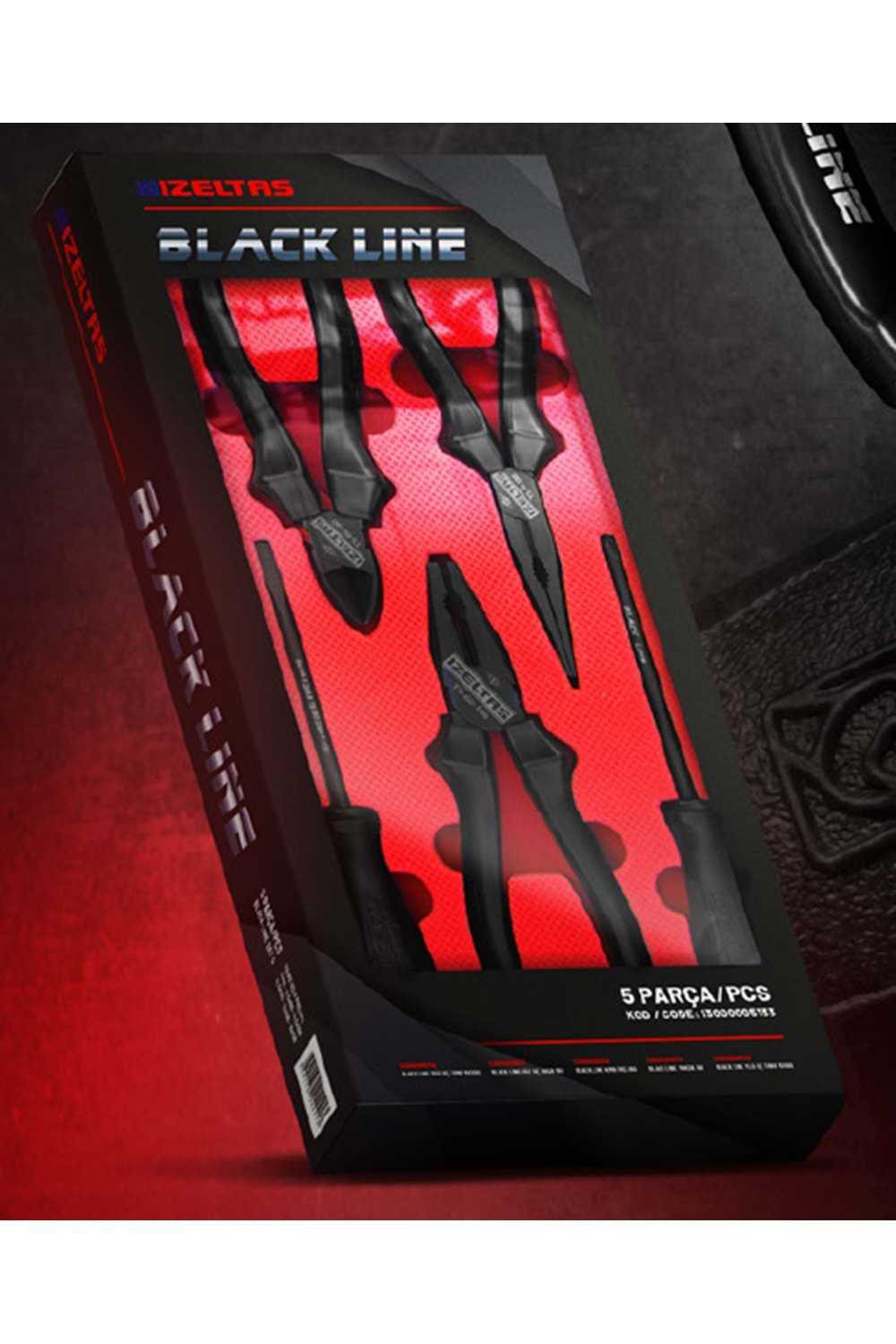 İZELTAŞ BLACK LİNE SET 5 PARÇA
