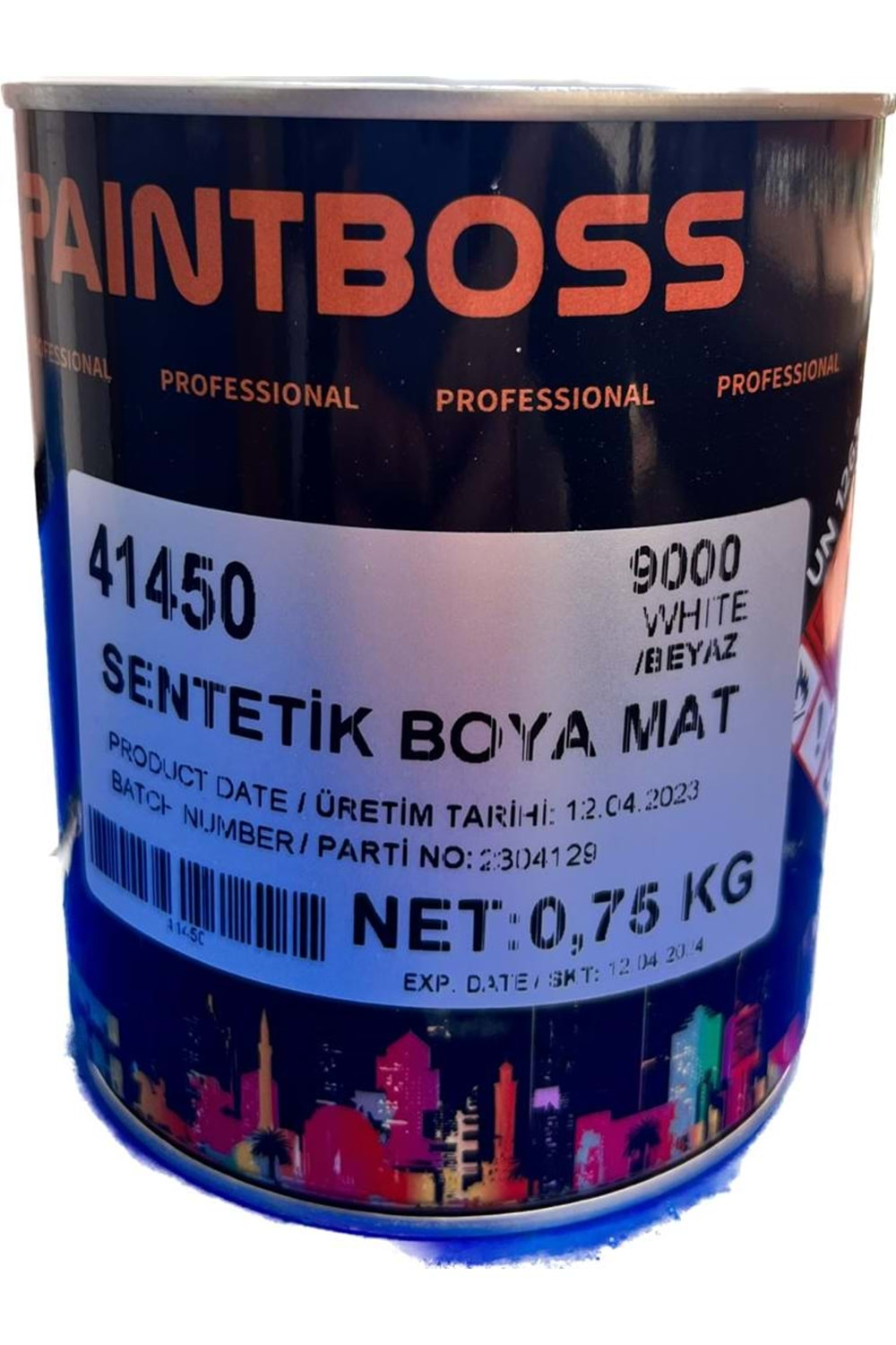 PAİNTBOSS 41450 SENTETİK BOYA MAT BEYAZ 0,75 KG (9000)