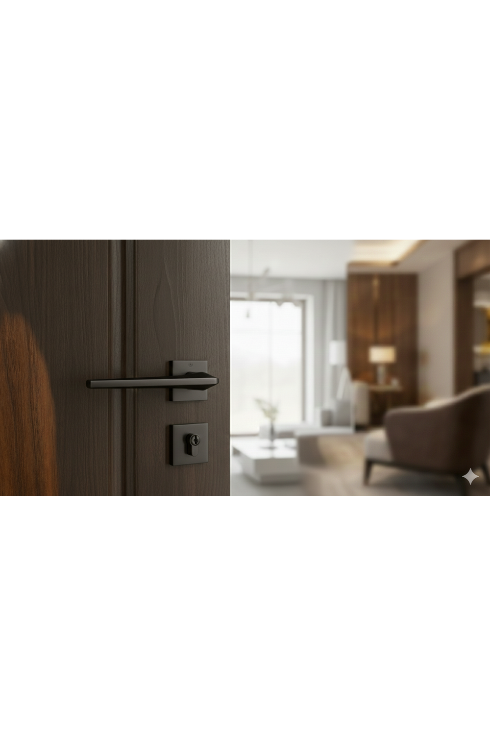 YÜKSEL ROMA İTALYAN KARE ROZETLİ ANTRASİT ODA KAPI KOLU