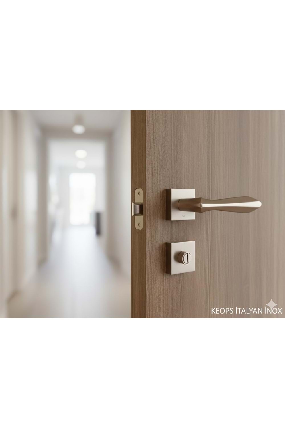 YÜKSEL KEOPS İTALYAN KARE ROZETLİ KROM WC KAPI KOLU