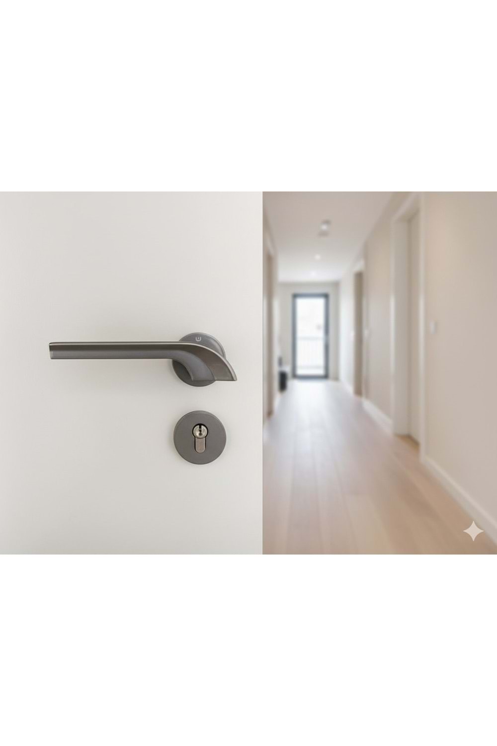 YÜKSEL LABELLA İTALYAN KARE ROZETLİ FÜME ODA KAPI KOLU