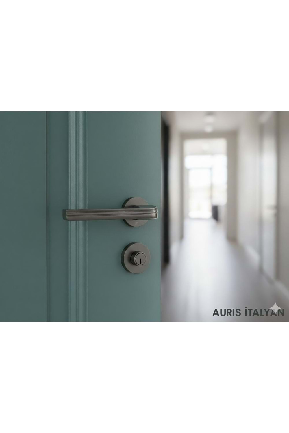 YÜKSEL AURİS İTALYAN KARE ROZETLİ ANTRASİT ODA KAPI KOLU