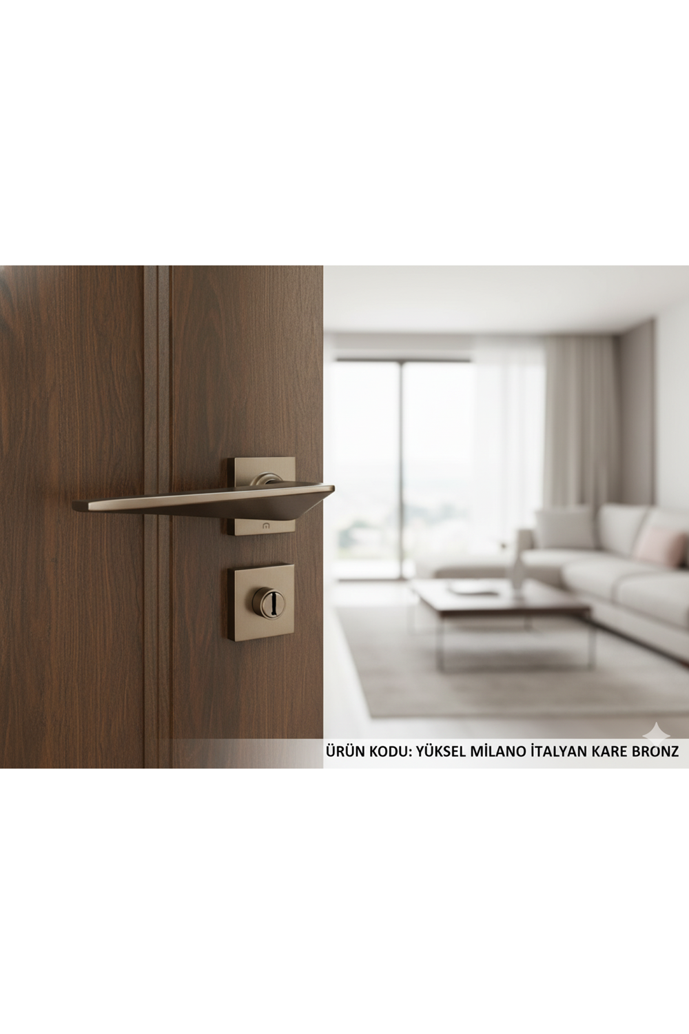 YÜKSEL MİLANO İTALYAN KARE ROZETLİ İNOX WC KAPI KOLU