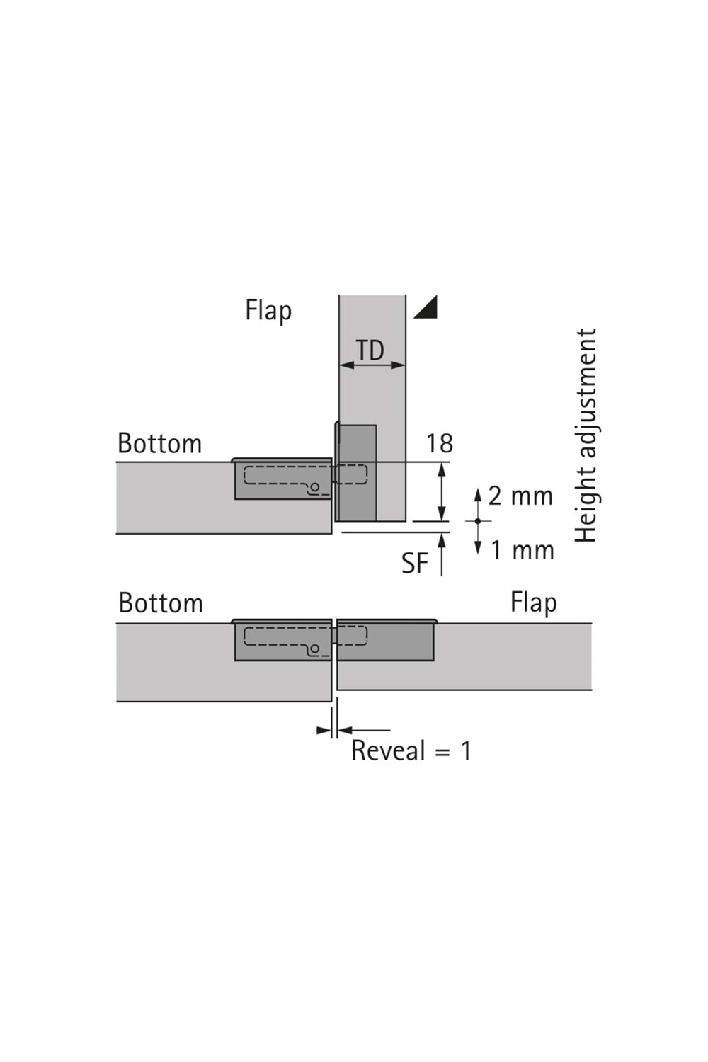 HETTİCH MARKANT DÜŞER KAPAK MENTEŞESİ (HAVUZ KAPAK)