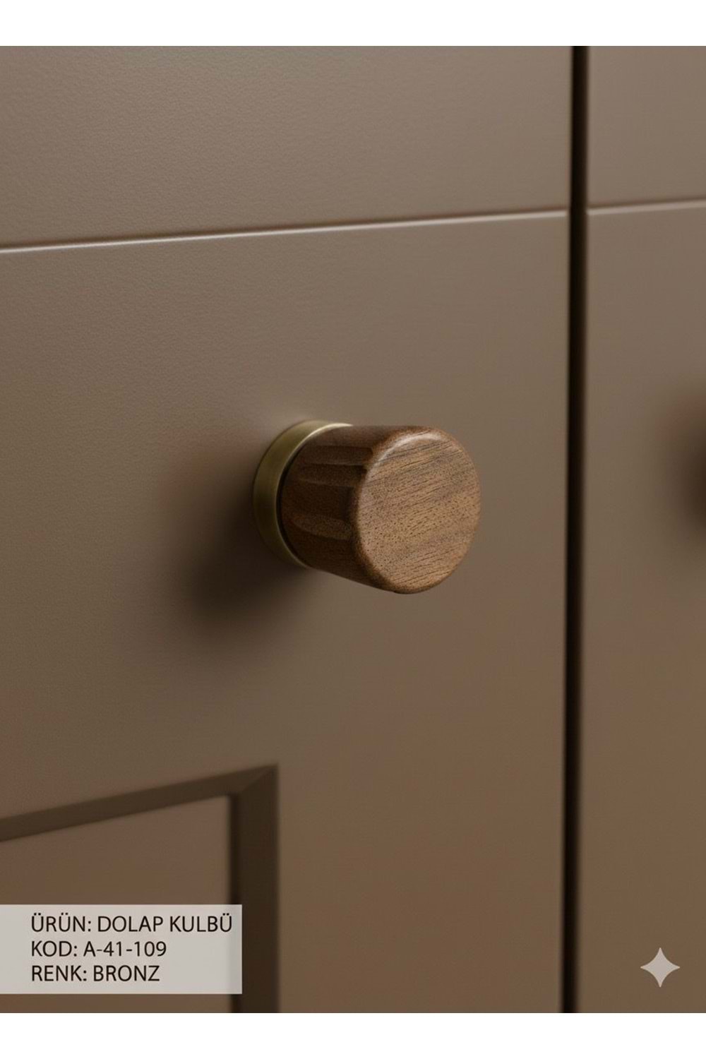 TOMURCUK A109 TAHTA DÜĞME KULP