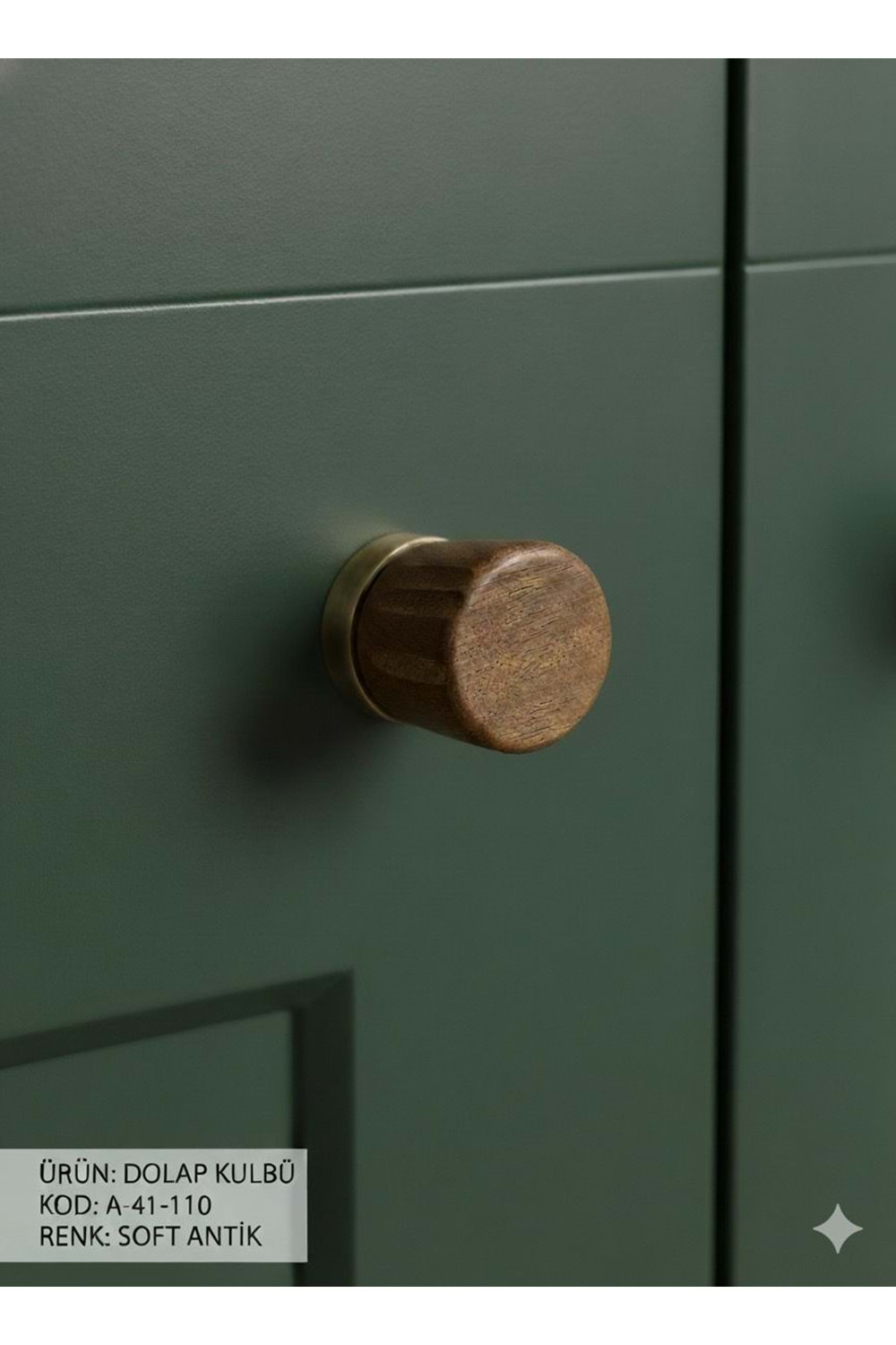 TOMURCUK A110 TAHTA DÜĞME KULP