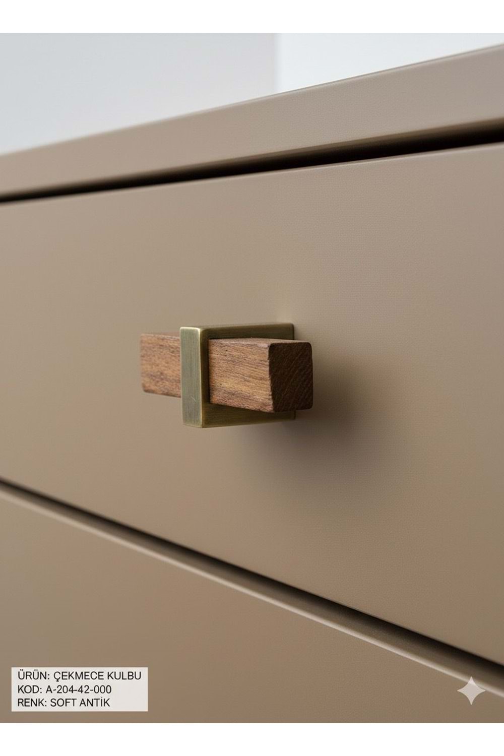 TOMURCUK A204 TAHTA DÜĞME KULP