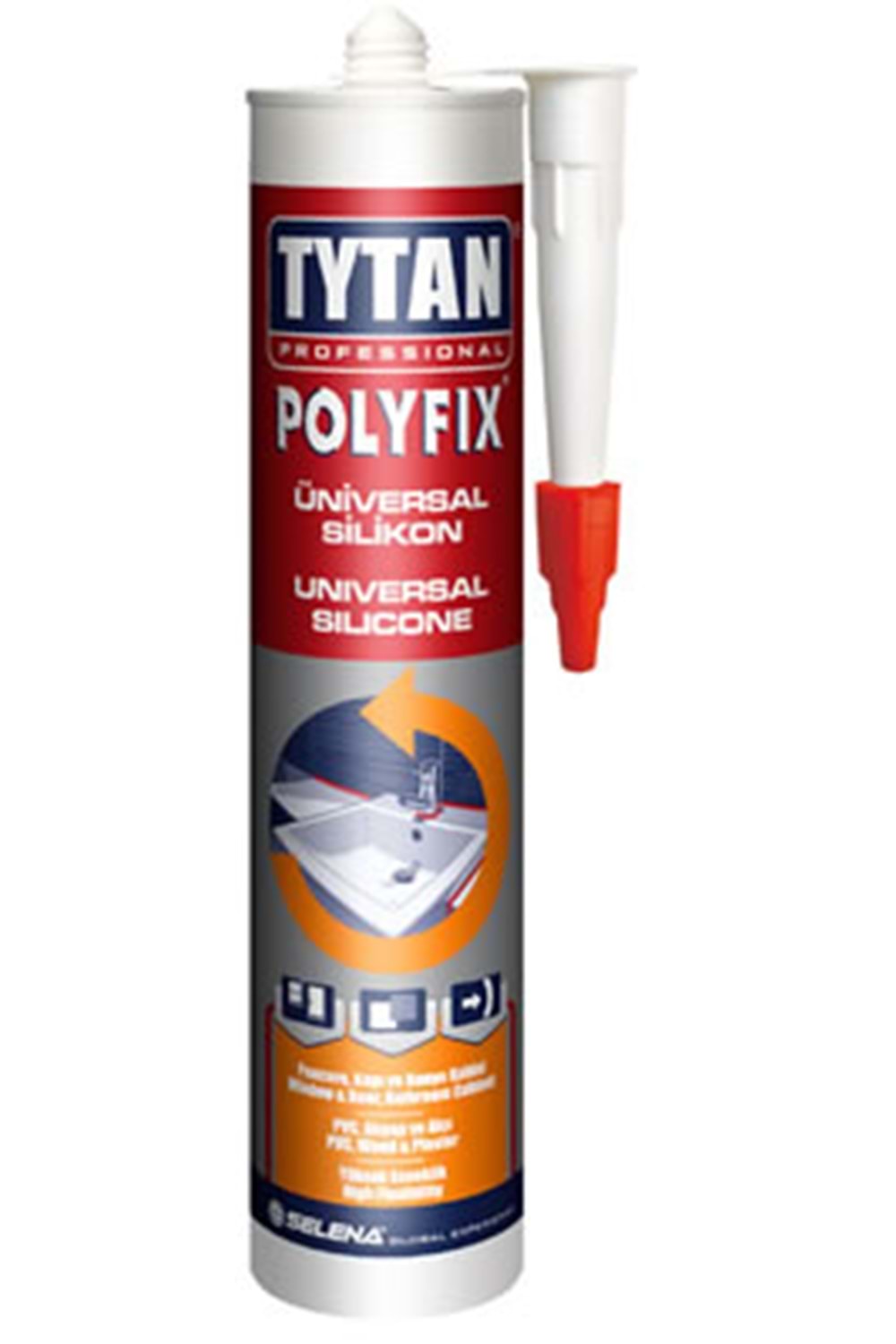 TYTAN POLYFİX ÜNİV. SİLİKON SİYAH 280 GR. (24)