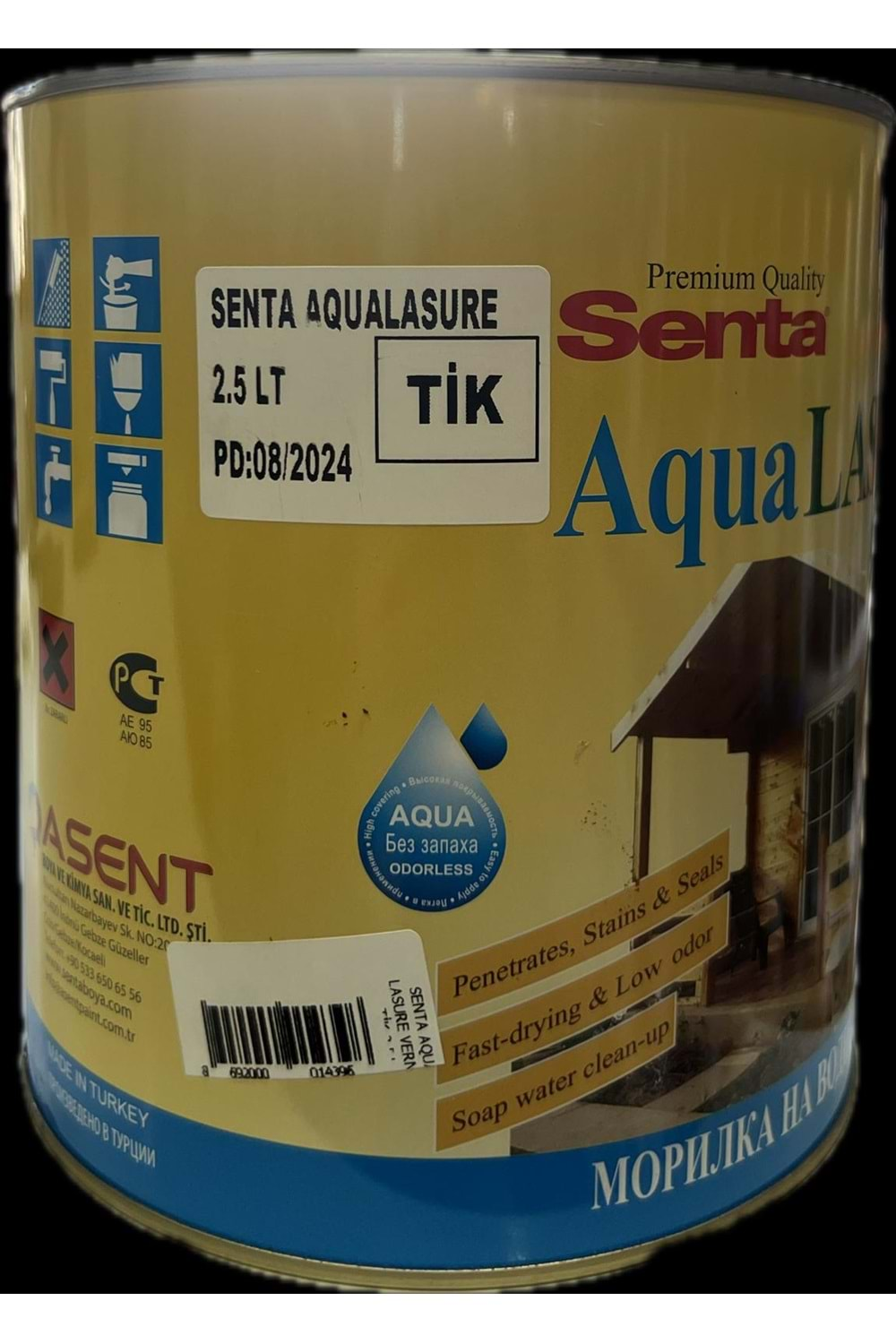 SENTA AQUA LASURE VERNİK TİK 2,5 L