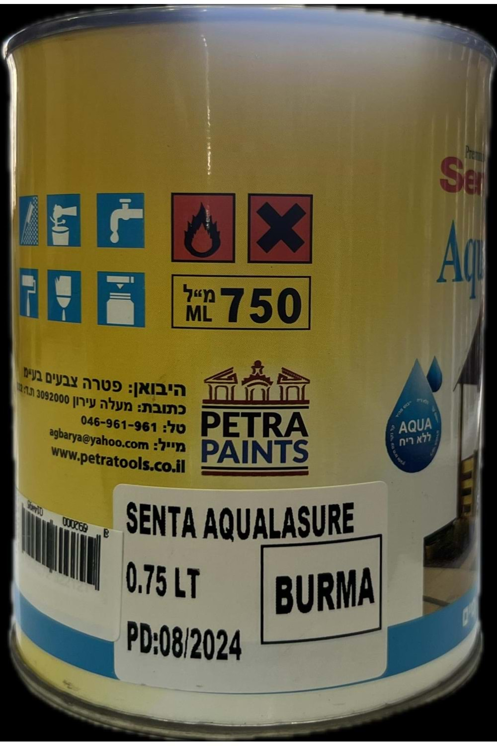 SENTA AQUA LASURE VERNİK BURMA 0,75 L