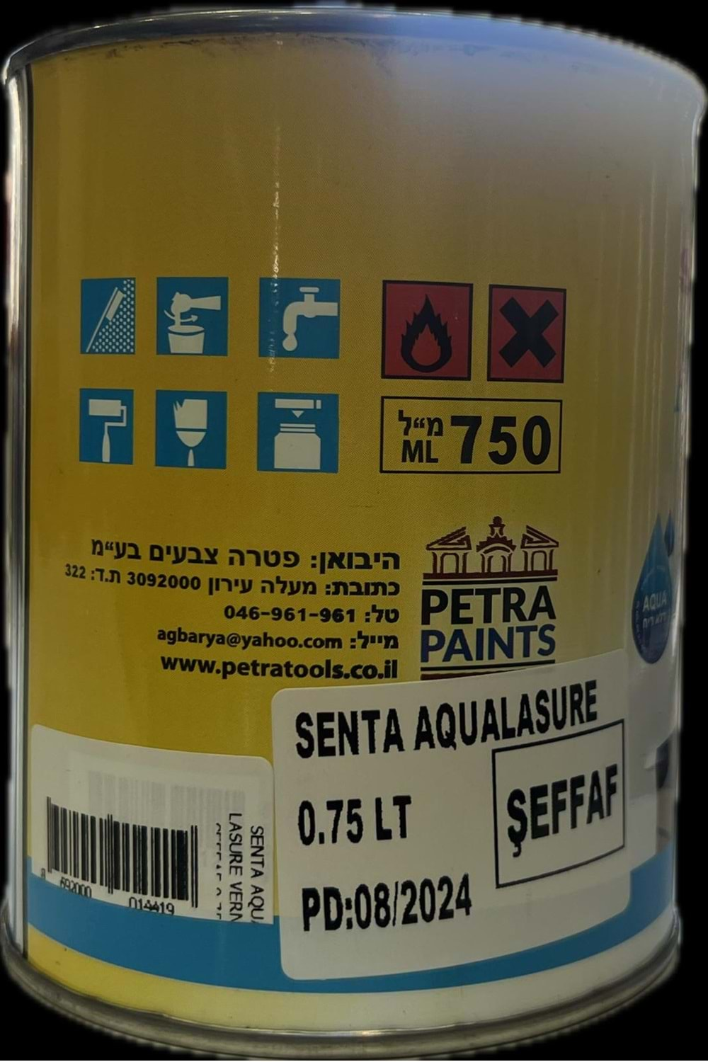 SENTA AQUA LASURE VERNİK ŞEFFAF 0,75 L