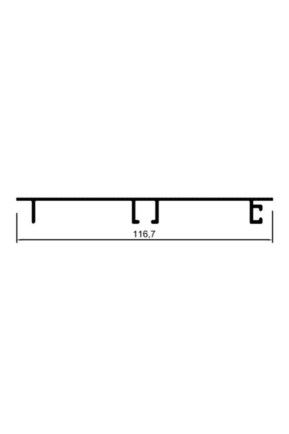 MD-1014 ALÜMİNYUM BAZA 12 CM ELOKSAL ÇİZGİLİ 3 MT