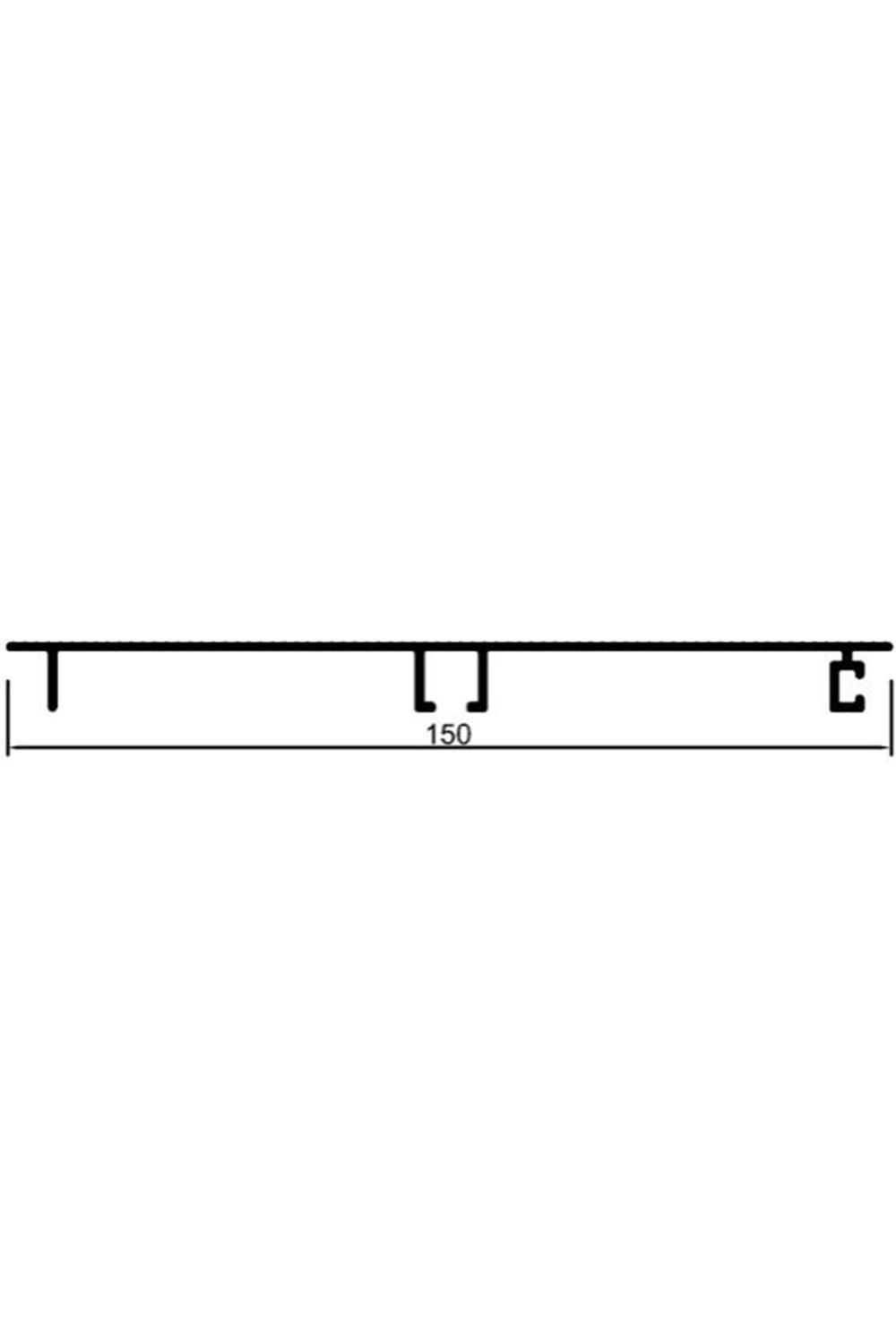 MD-1059 ALÜMİNYUM BAZA 15 CM ELOKSAL ÇİZGİLİ 3 MT