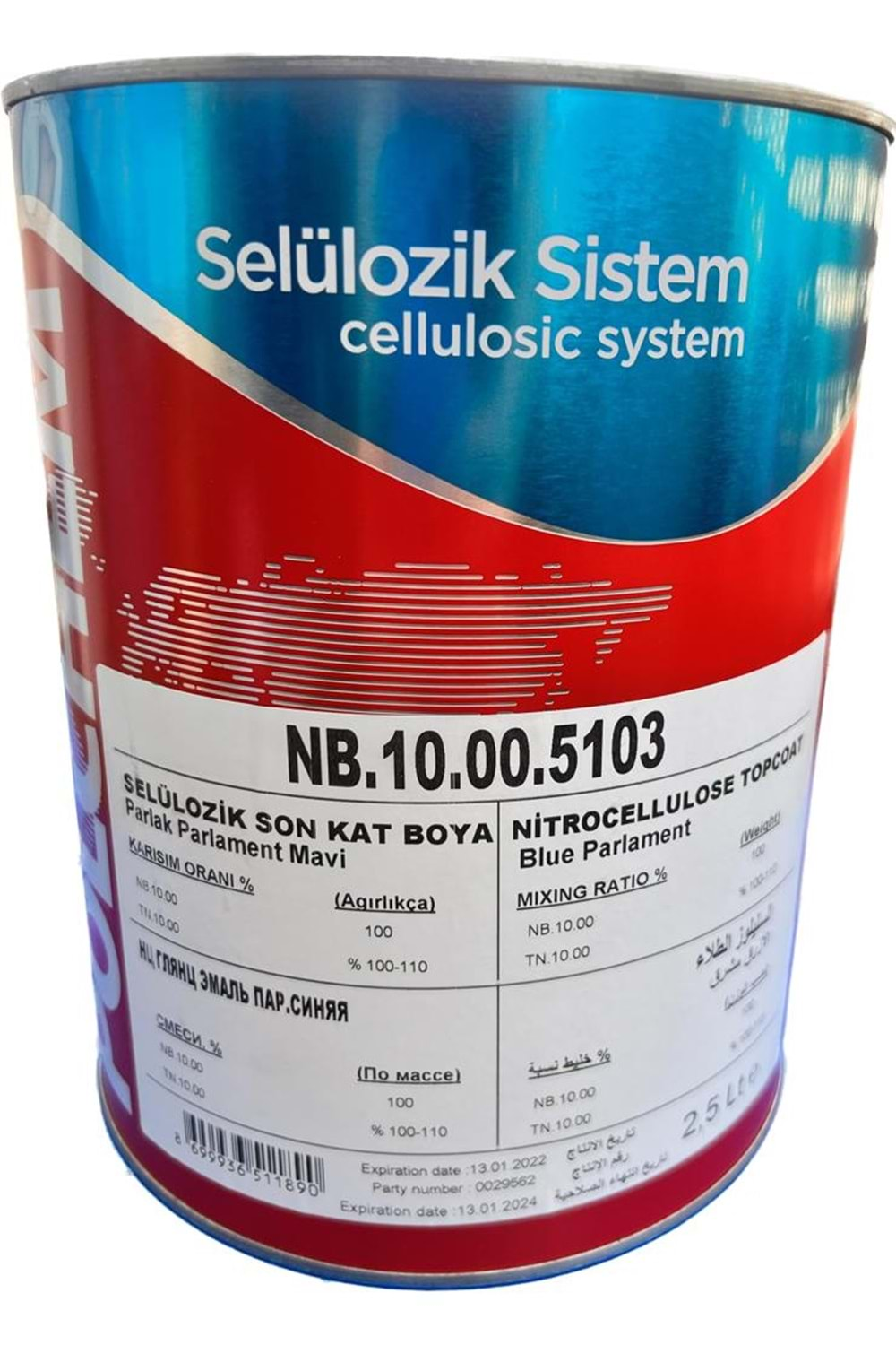 POLCHEM NB10 SELL. PARLAMENT MAVİ 2,5 LT