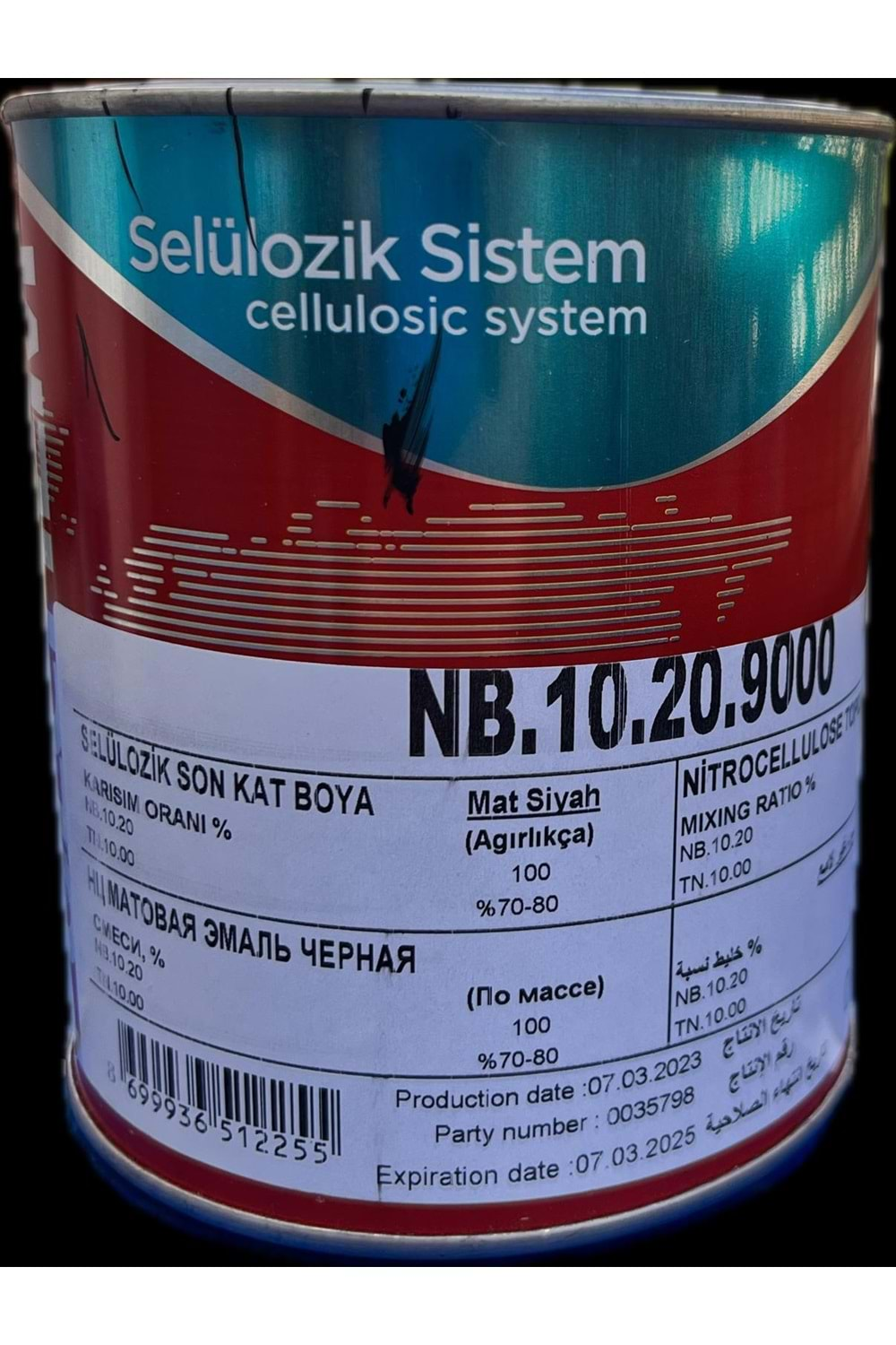 POLCHEM NB10 SELL. SİYAH BOYA 0,75 LT