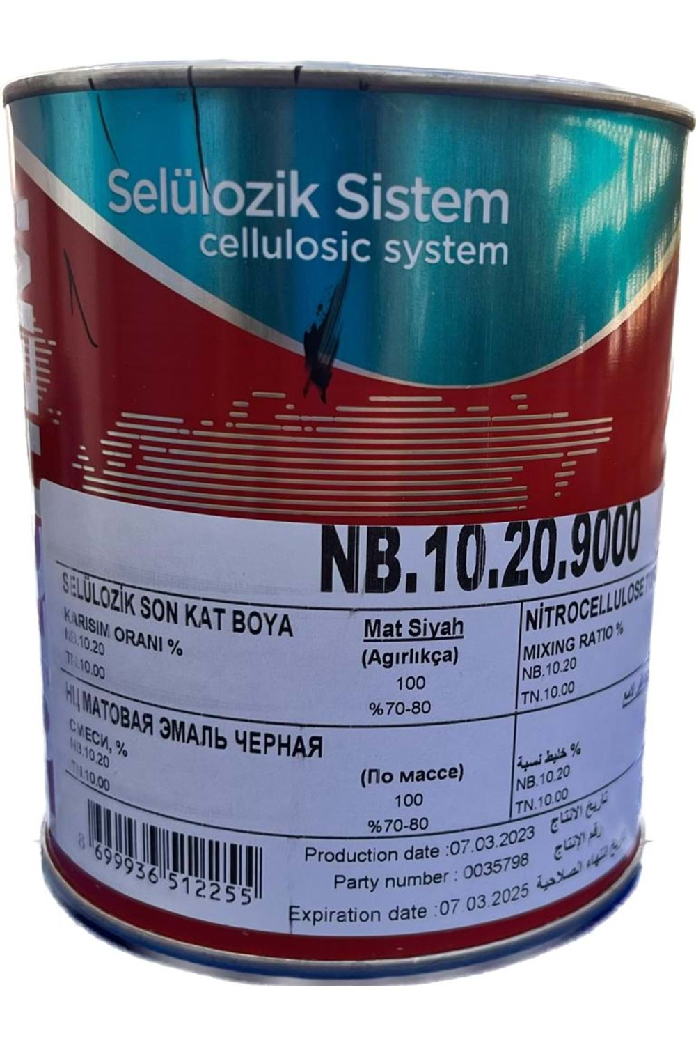 POLCHEM NB10.20 SELL. MAT SİYAH BOYA 0,75 LT