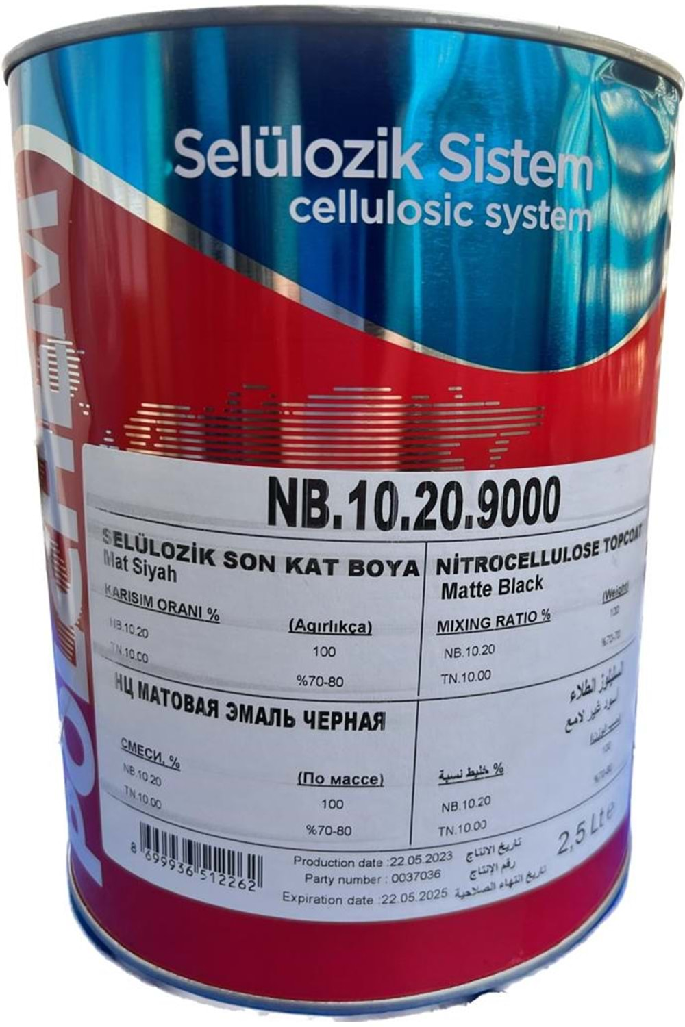 POLCHEM NB10.20 SELL. MAT SİYAH BOYA 2,5 LT