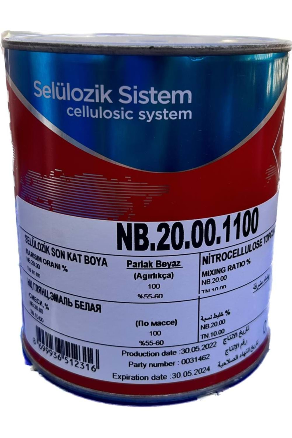 POLCHEM NB20 SELL. PARLAK BEYAZ BOYA 0,75 LT