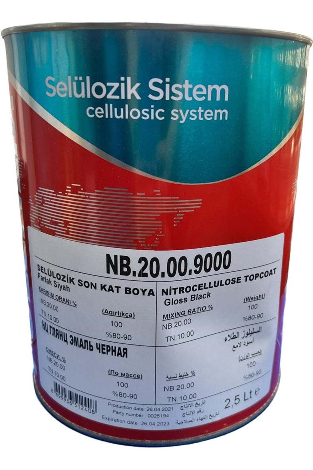 POLCHEM NB20 SELL. PARLAK SİYAH BOYA 2,5 LT