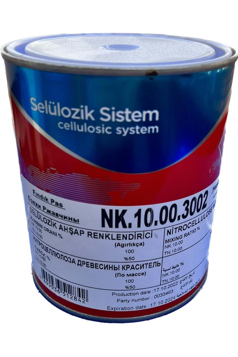 POLCHEM NK10 SELÜLOZİK RENKLİ VERNİK FINDIK PAS (3002) 0,85 KG