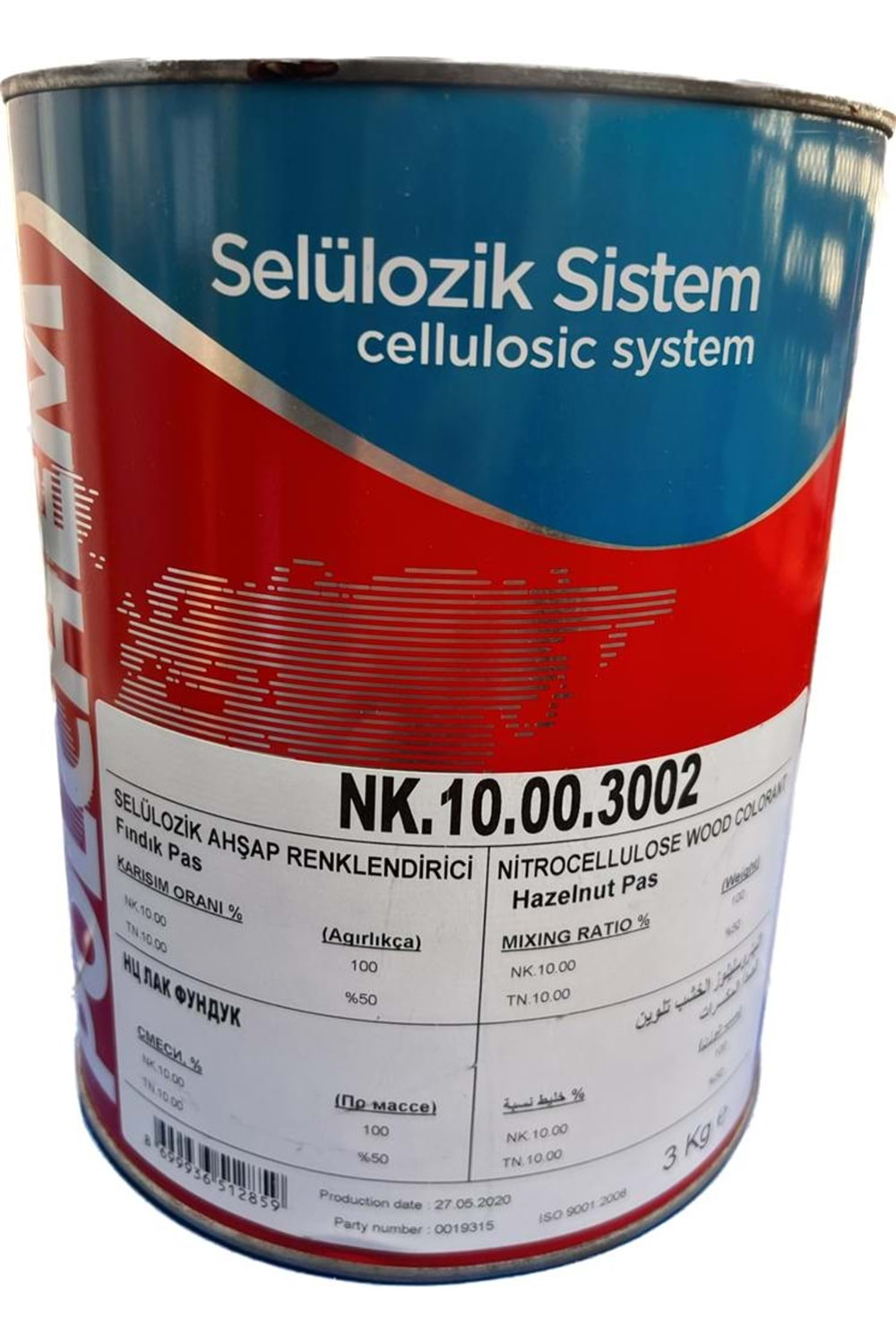 POLCHEM NK10 SELÜLOZİK RENKLİ VERNİK FINDIK PAS (3002) 3 KG