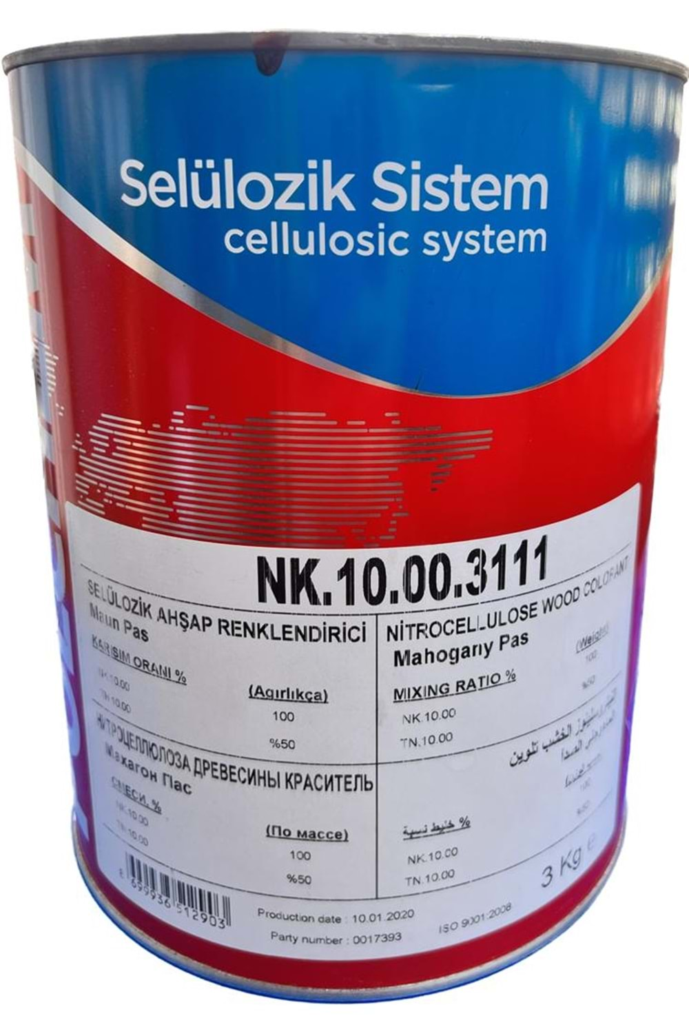 POLCHEM NK10 SELÜLOZİK RENKLİ VERNİK MAUN PAS (3111) 3 KG