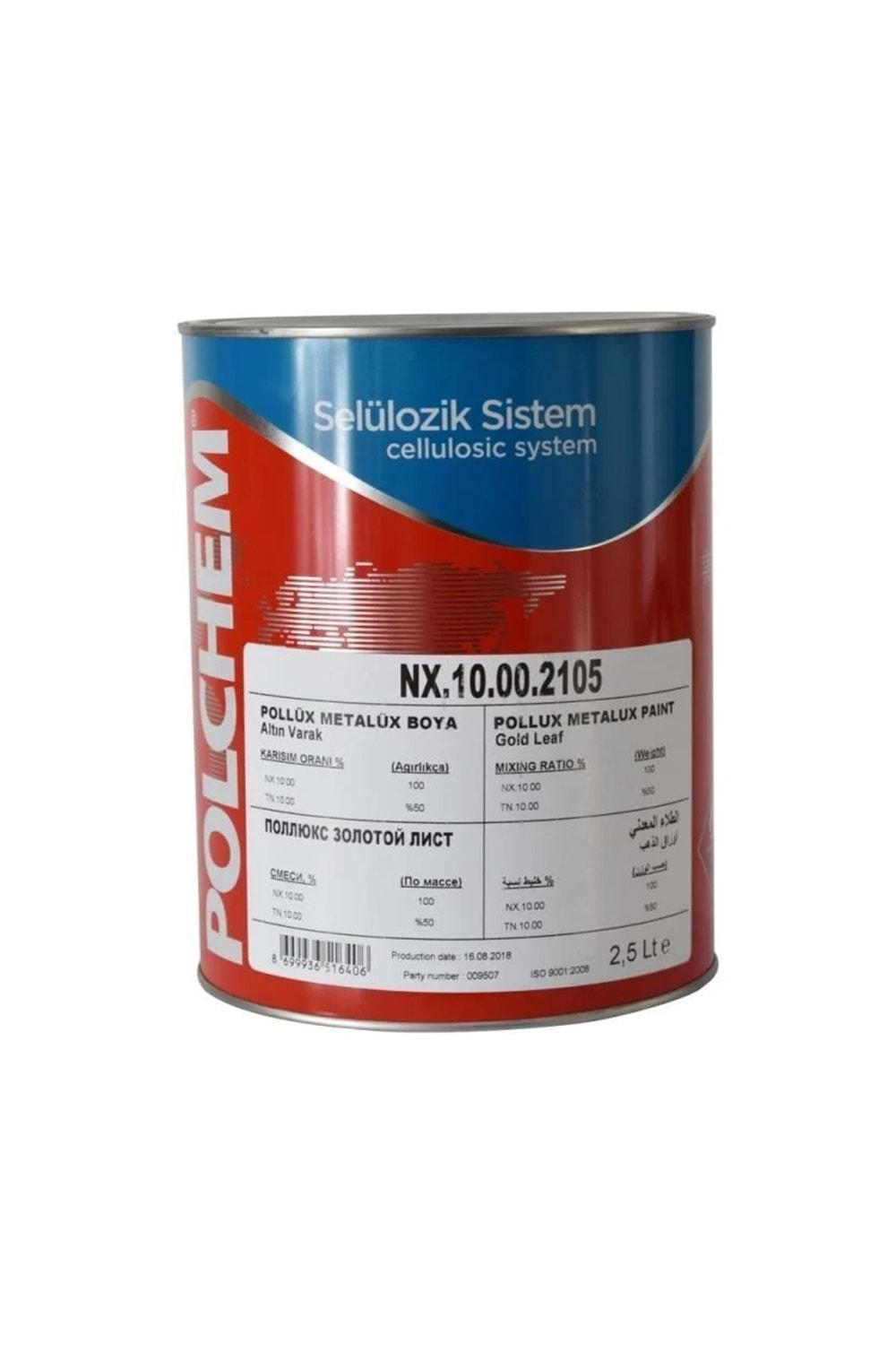 POLCHEM NX10.00.1100 METALÜX İNCİ BEYAZ 2,5 LT