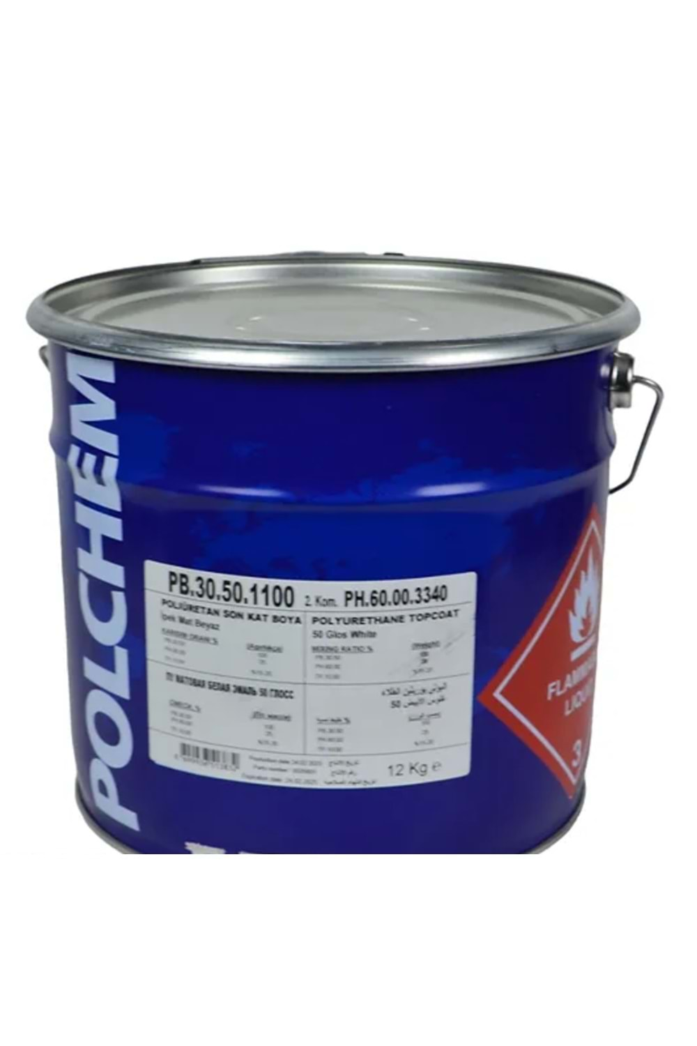 POLCHEM PB30.50 İPEK MAT BEYAZ BOYA 12 KG