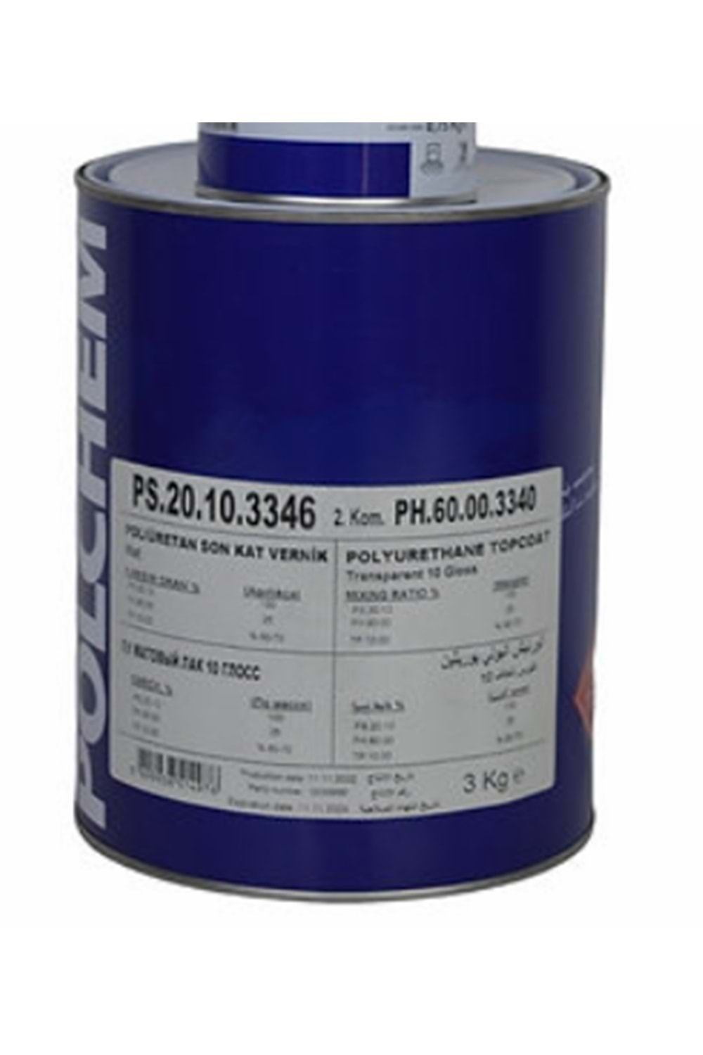 POLCHEM PS20.10 POLİÜRETAN MAT VERNİK 3 KG