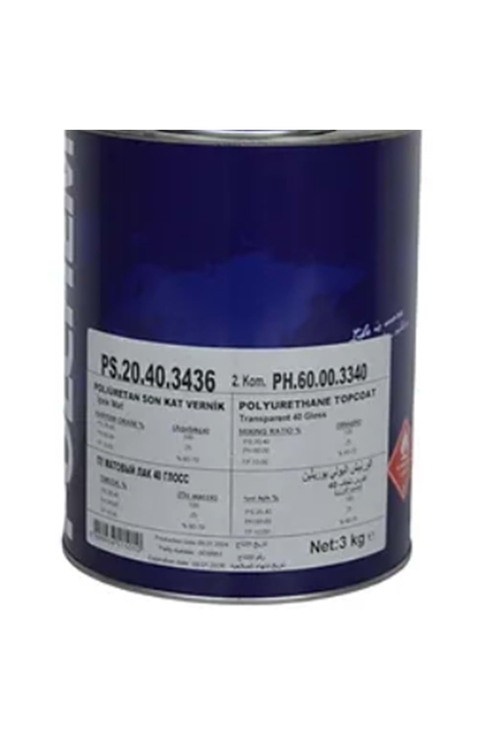 POLCHEM PS20.40 POLİÜRETAN İPEKMAT VERNİK 3 KG