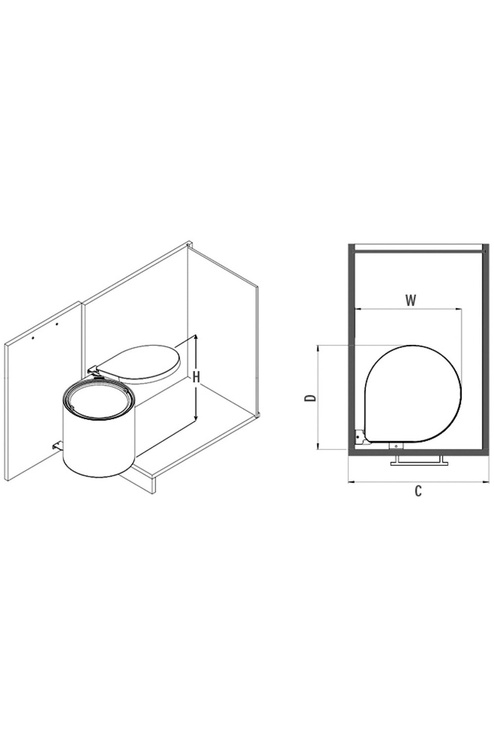 STARAX S-2253-B OTOMATİK KAPAK ÇÖP KOVASI 355*300*380 SİYAH 10 LT