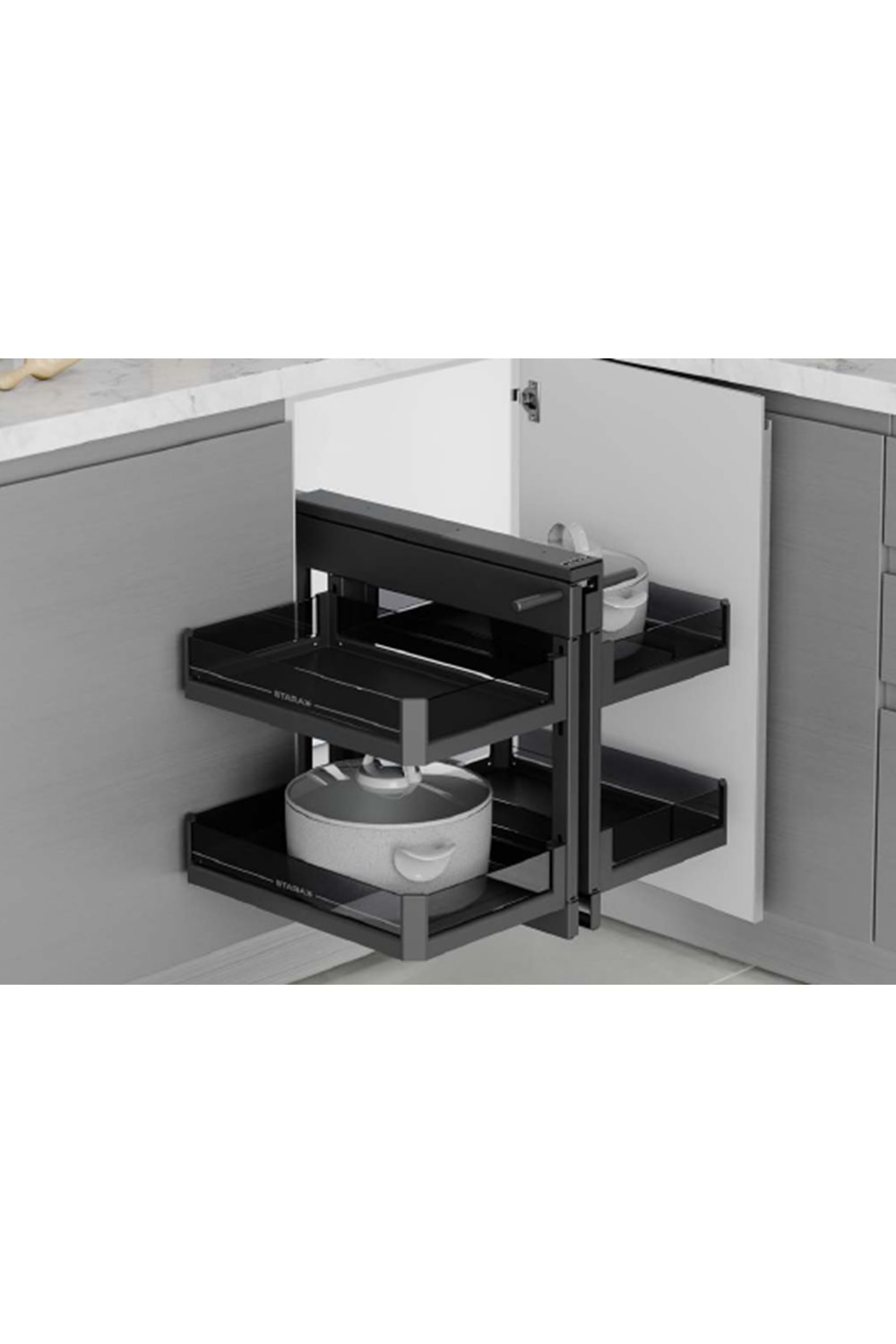 STARAX S-3009-P-A BAĞIMSIZ KÖRKÖŞE MEKANİZMASI ANTRASİT 50 CM