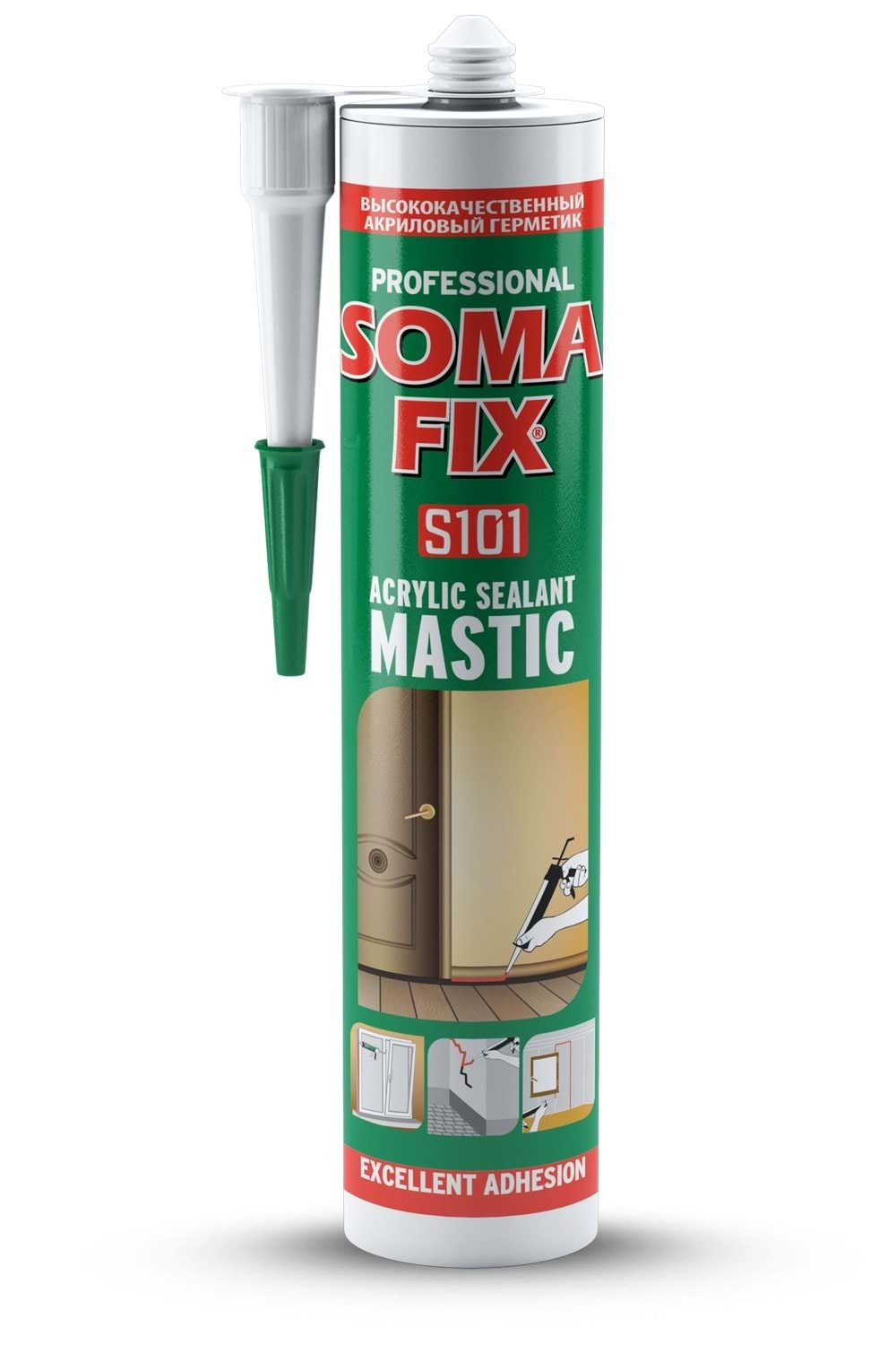 SOMAFİX S127 SİLİKONİZE MASTİK AKRİLİK ALTINMEŞE 310 ML (24)