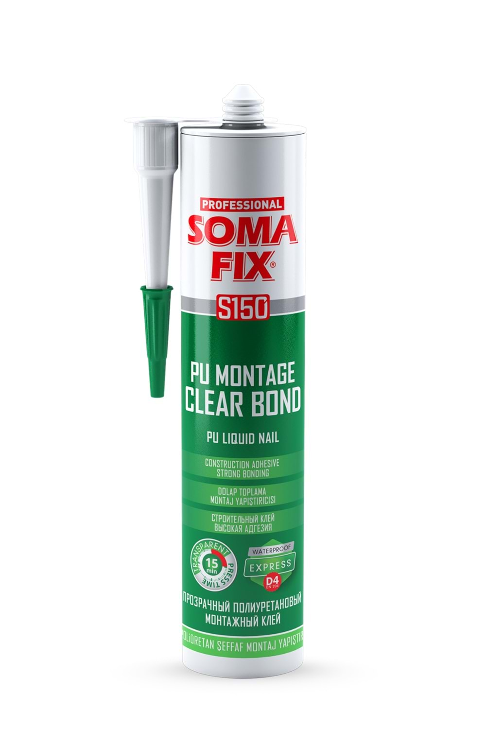 SOMAFİX S150P PU MONTAJ YAPIŞTIRICI ŞEFFAF 310ML