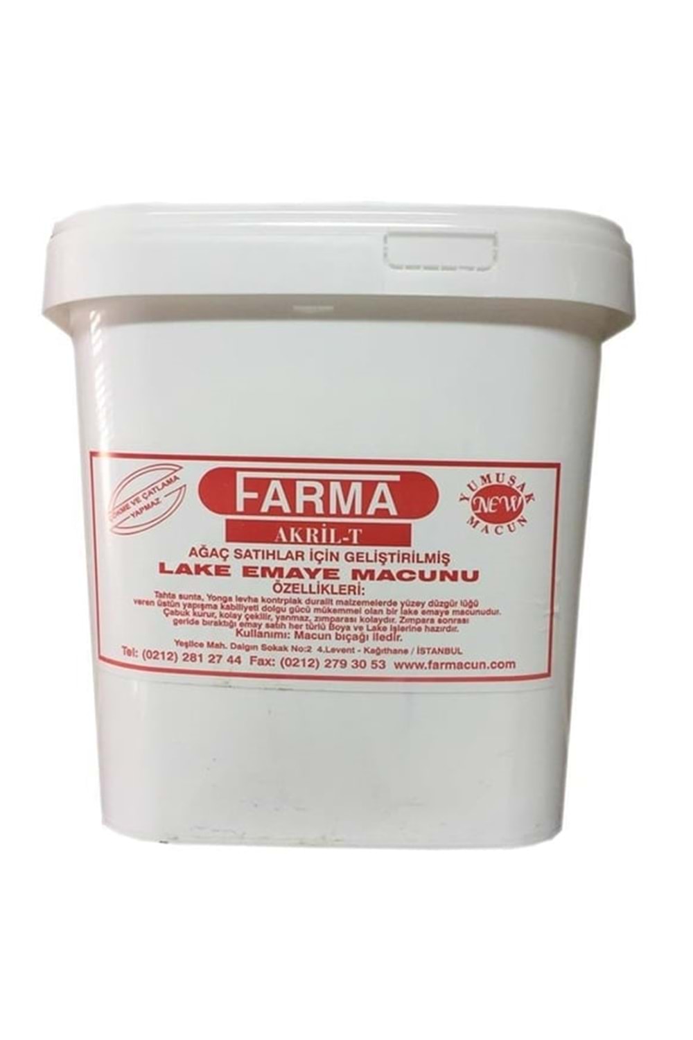POLCHEM FARMA AKRİL-T LAKE EMAYE MACUN 19 KG