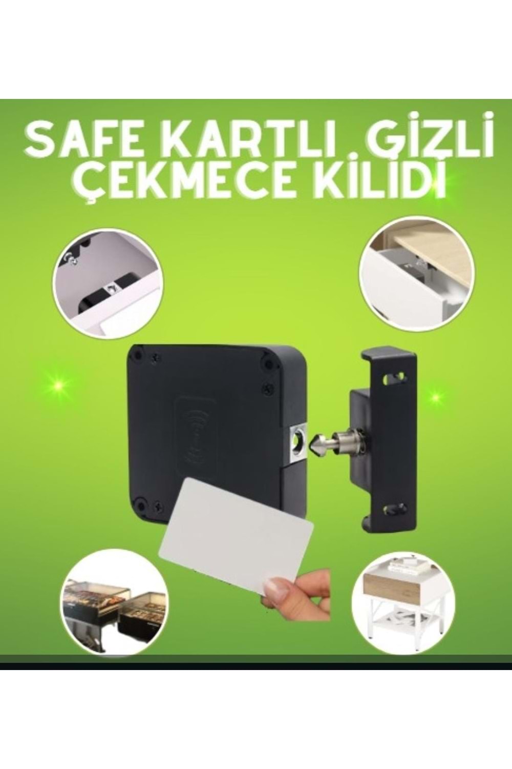 SAFE KARTLI GİZLİ ÇEKMECE VE DOLAP KİLİDİ