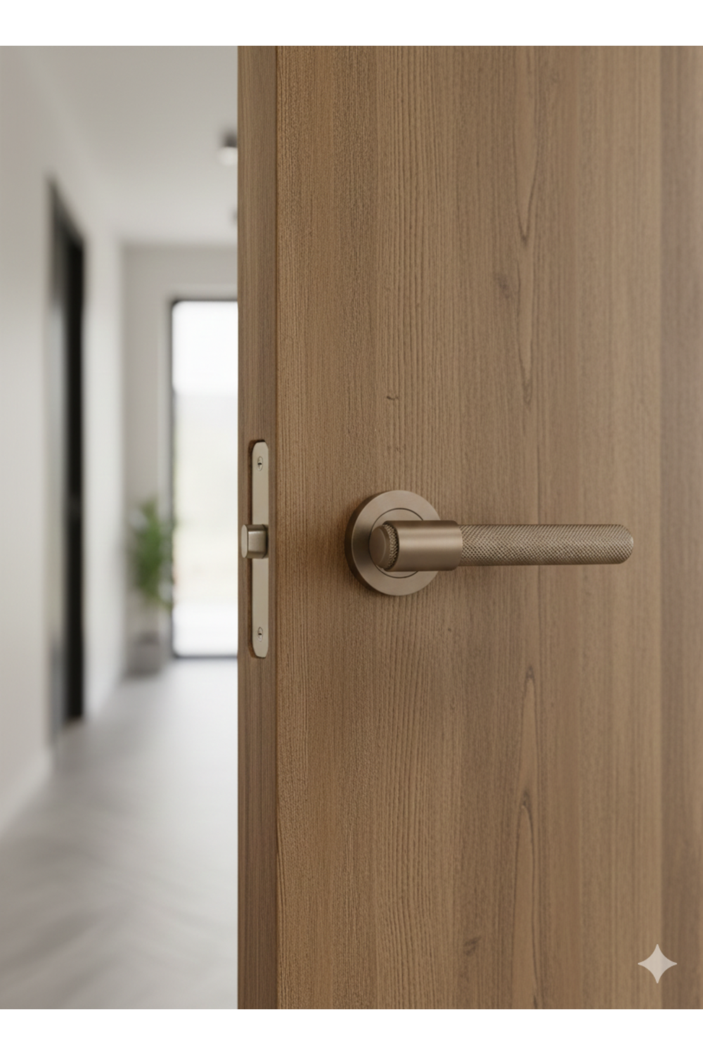 ÖZEN ZMK-PUNCH KOL MAT SATEN ALÜM. YUVARLAK ROZET ODA KAPI KOLU