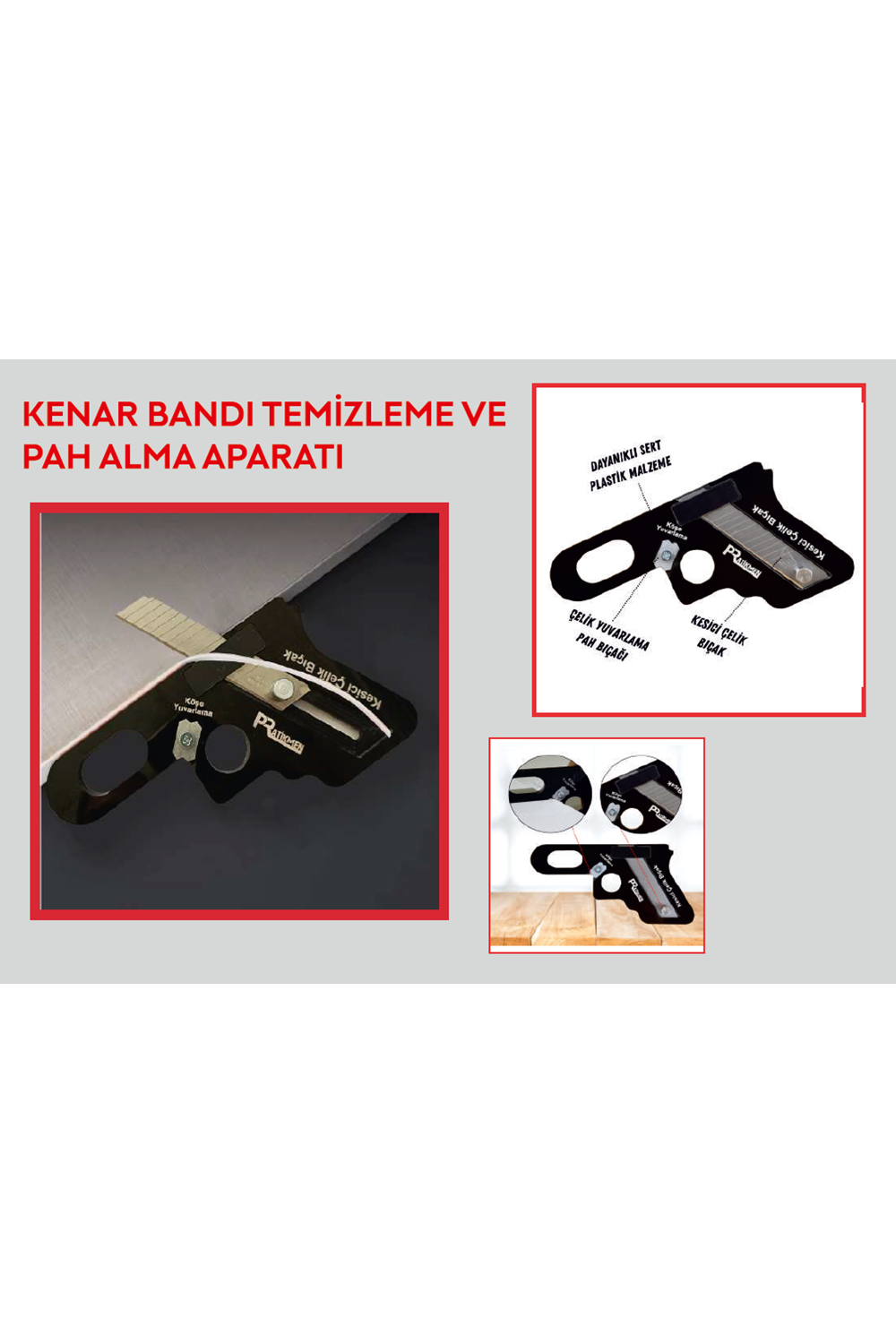 PRATİKMEN KENAR BANDI TEMİZLEME VE PAH ALMA APARATI