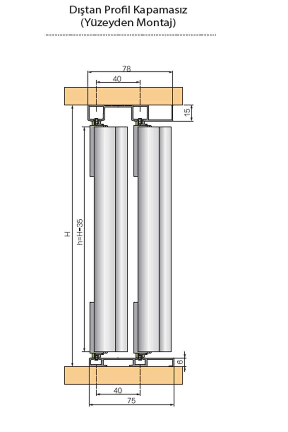 OPK SUBMARINE 9 PROFİL DIŞTAN ÜST 3 MT