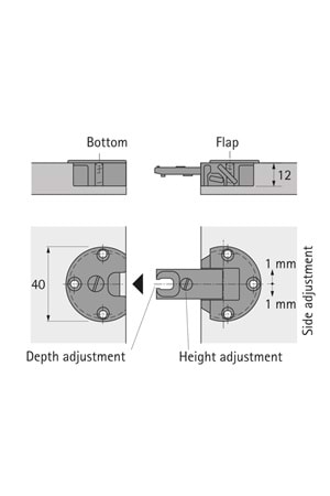 HETTİCH MARKANT DÜŞER KAPAK MENTEŞESİ (HAVUZ KAPAK)