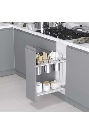 STARAX S-2651-C AHŞAP TABANLI GİZLİ RAYLI KEPÇELİK KROM SOL