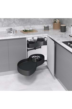 STARAX S-3116-UB-A UNİQUE BOX DÖNER TABLALI KÖRKÖŞE MEKANİZMASI 50 MODÜL SAĞ