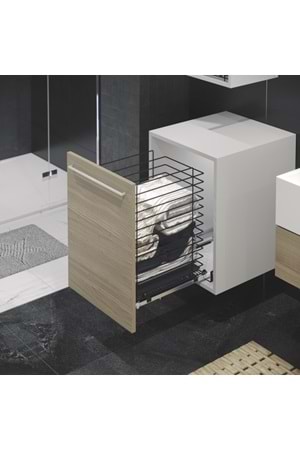 STARAX S-8051-A GİZLİ RAYLI ÇAMAŞIR SEPETİ 240*470*550 ANTRASİT 30 CM