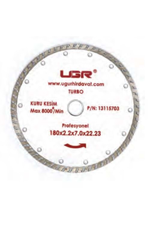 UGR ELMAS DAİRE TESTERE (TURBO) 115*22.23*1,9*1,2 MM